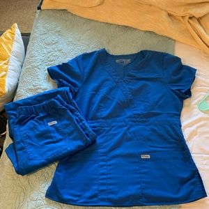 Greys anatomy royal blue scrubs, size M